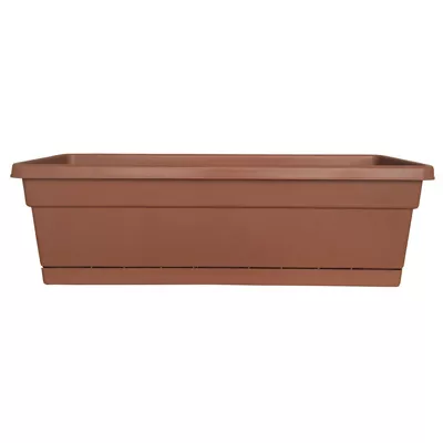 24-inch Light Terra Cotta Window Box Planter With Tray - Model Wb2412lt