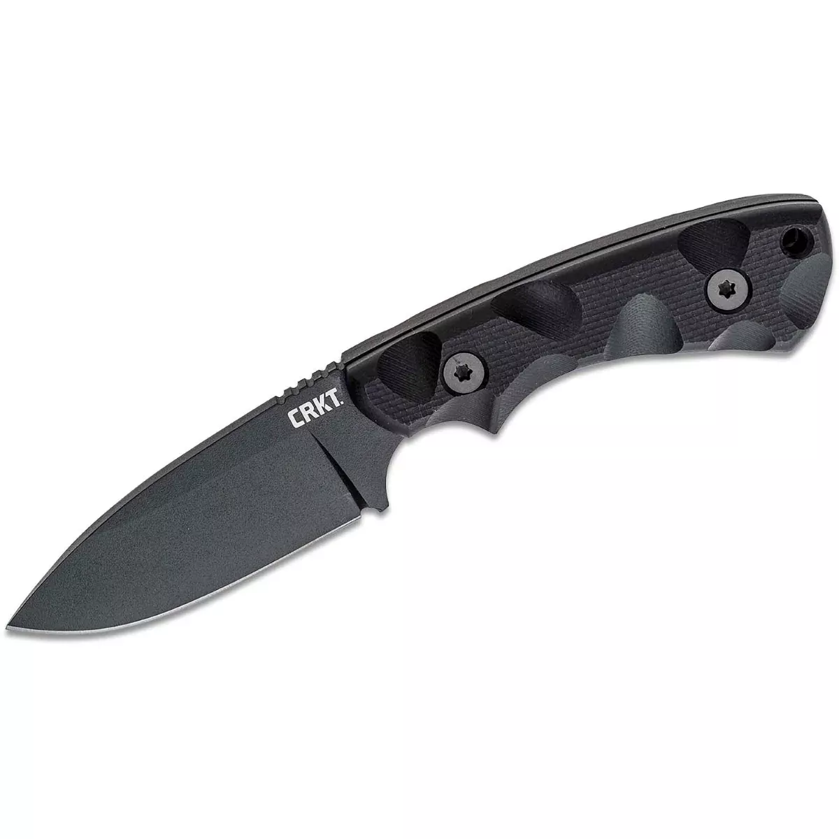 CRKT (Columbia River Knife) Siwi SK-5 Powder Coat Plain Blade Fixed Blade Knife with Sheath G10 Handle - Black
