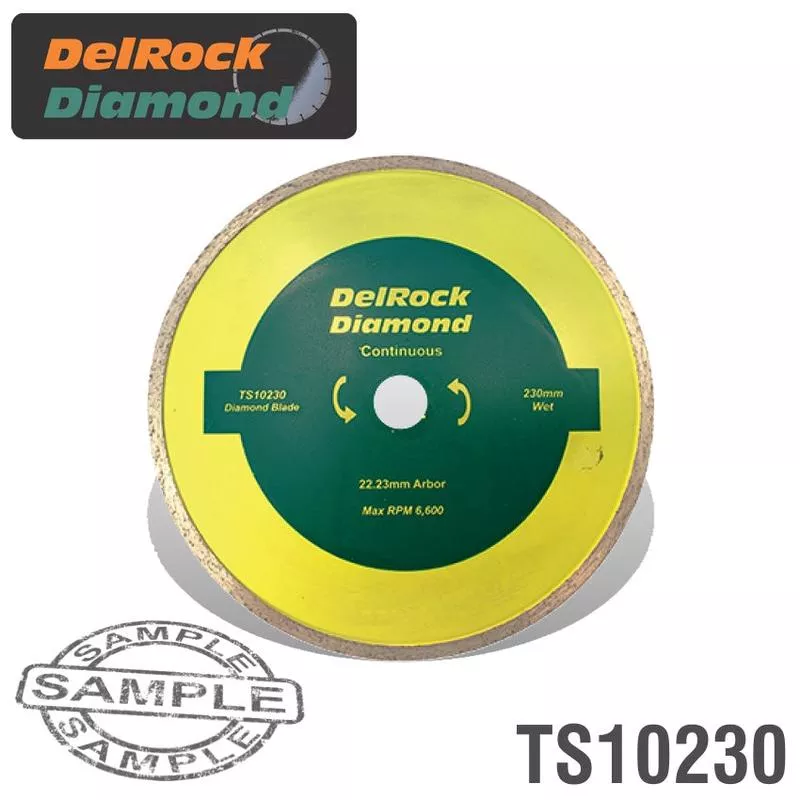 DELROCK DIAMOND BLADE 230MM CONT. RIM DELROCK TS10230