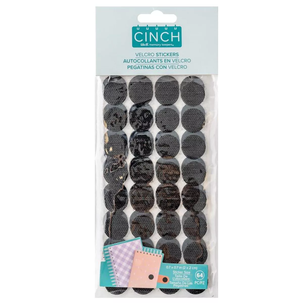 We R Memory Keepers Cinch Hook & Loop Stickers 64/Pkg Velcro